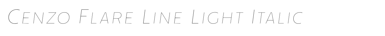Cenzo Flare Line Light Italic image